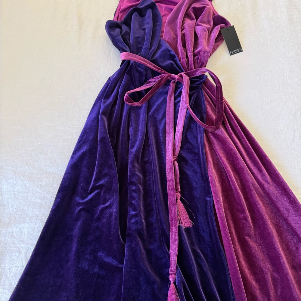 Elegant Eloquii Purple and Pink wrap dress never worn